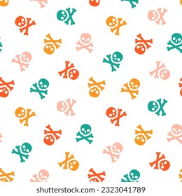 Seamless pattern with colorful halloween design