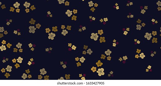 Seamless pattern with colorful hand drawn flowers. Original textile, wrapping paper, wall art surface design. Vector illustration. Floral simple minimalistic graphic design