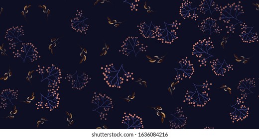 Seamless pattern with colorful hand drawn flowers. Original textile, wrapping paper, wall art surface design. Vector illustration. Floral simple minimalistic graphic design