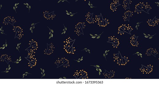 Nahtloses Muster mit bunten, handgezeichneten Blumen. Original Textilien, Wickelpapier, Tapete-Oberflächendesign. Vektorillustration. Flaches, einfaches minimalistisches Grafikdesign