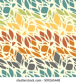 Seamless pattern with  colorful hand drawn abstract wavy ornament
