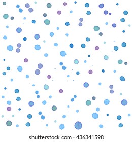 Seamless pattern with colorful hand painted splashes, spots and dots. Vector abstract background.