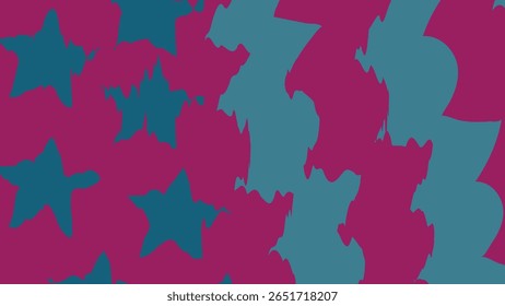 Seamless pattern with colorful hand-drawn flowers and an outline map of Europe