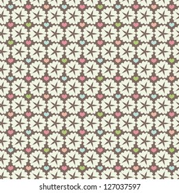 Seamless pattern with colorful hearts