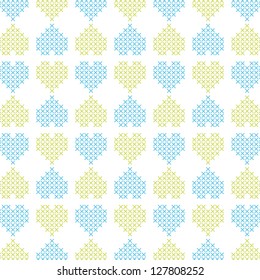 seamless pattern with colorful hearts