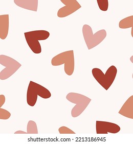 Seamless pattern with colorful hearts