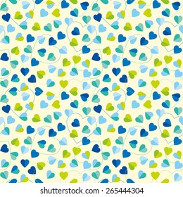seamless pattern of colorful hearts