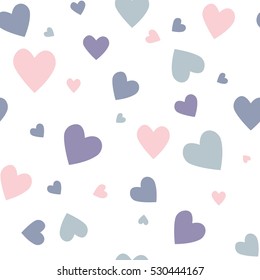 seamless pattern with colorful hearts
