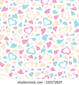 seamless pattern colorful hearts