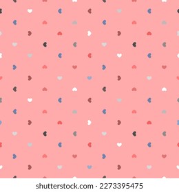 seamless pattern with colorful hearts, love ikon, vector design
