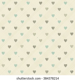 seamless pattern with colorful hearts on texture background