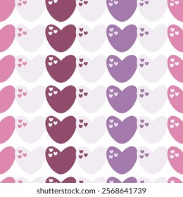 Seamless pattern from colorful hearts. Textile, fabric, paper, wrappaper, background, wallpaper, cover. Vector illustration. 