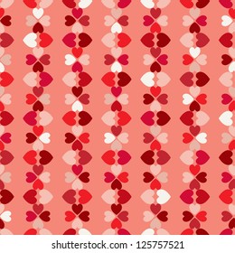 Seamless pattern with colorful hearts. Texture for the Valentine's Day. Can be used for wallpaper, pattern fills, web page background, surface textures.