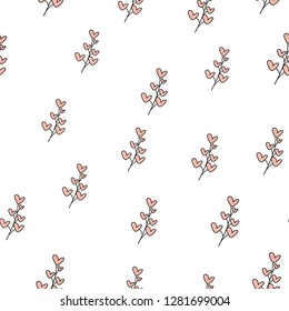 Seamless pattern with colorful hearts for Valentine s Day. Vector.