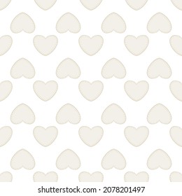 Seamless pattern with colorful hearts. Valentine's day background in minimalists style.