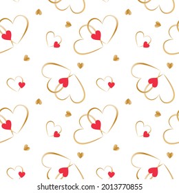 Seamless pattern with colorful hearts, vector
Happy Valentine's day greeting card, invitation template design elemet, wrapping for gifts, wallpapter, textile pattern