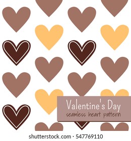 Seamless pattern with colorful hearts. Vector background.