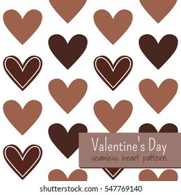 Seamless pattern with colorful hearts. Vector background.