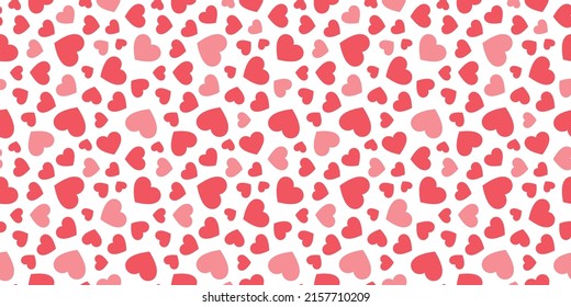 Seamless pattern with colorful hearts and white background