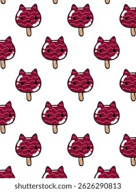 Patrón inconsútil de helados coloridos en un estilo divertido, de dibujos animados. Diseño brillante y juguetón perfecto para productos de verano, artículos para niños, textiles, papel de regalo y fondos.