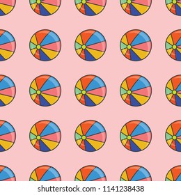 Seamless pattern. Colorful inflatable balls. Vector illustration. For textiles, clothing.