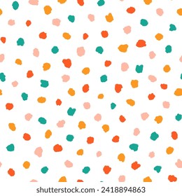 Seamless pattern with colorful ink spots