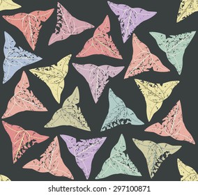 Seamless pattern with colorful ivy leaves. Vector image can be used for patterns, wallpaper, textures and backgrounds.