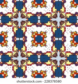 Seamless pattern of colorful kaleidoscope