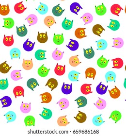 Seamless pattern with colorful kittens, vector clip art