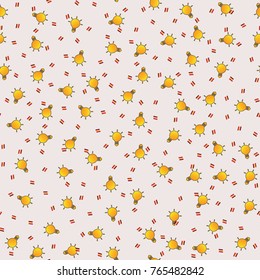 Seamless pattern colorful Lamp, idea icon vector eps 10. Flat design illustration