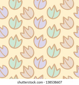 Seamless pattern of colorful leaf background vector illustration