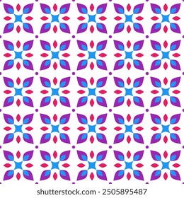 Patrón sin fisuras con Formas de hojas de colores dispuestos simétricamente y que se repite sobre un fondo blanco. Conveniente para el Diseño gráfico, la decoración interior, la materia textil, la moda, la impresión, el abrigo, el etc.