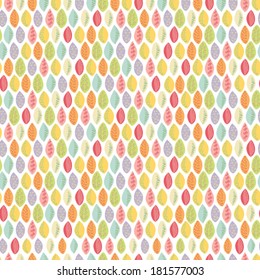 seamless pattern of colorful leaves