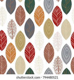 Seamless pattern with colorful leaves. summer seamless pattern, bright, bright, summer leaves.