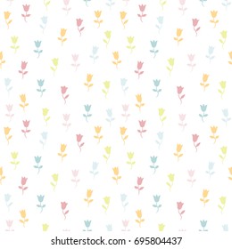 Seamless pattern with colorful leaves, twigs and confetti. Trendy line style. Choice for cards, invitations, printing, party packs, blog backgrounds, paper craft, party invitations, scrapbooking..