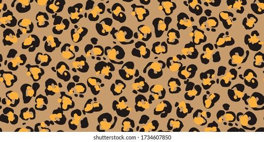 Patrón inmaculado de animalismo leopardo. Ilustración depredador africano repetir patrón superficial. Plantilla vectorial para el diseño de lujosos tejidos exóticos de moda, papel pintado, bolsos, guarnecido de mobiliario
