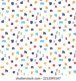 seamless pattern with colorful letters