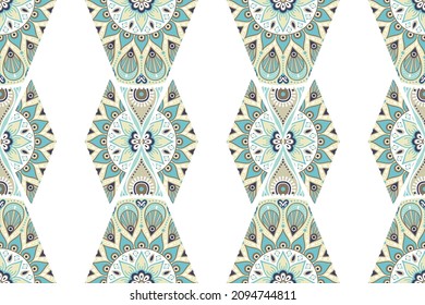 Seamless pattern colorful mandala background