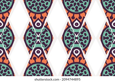 Fondo de mandala colorido y sin inconvenientes