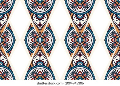 Seamless pattern colorful mandala background