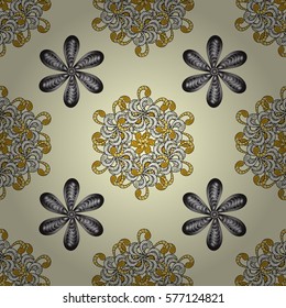 Seamless pattern with colorful mandala. Figure in the oriental style with traditional elements. Radial gradient shadow.