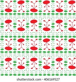 Seamless pattern of colorful manikin figure little man on white background