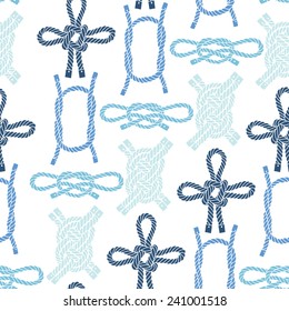 Seamless pattern with colorful marine knots.