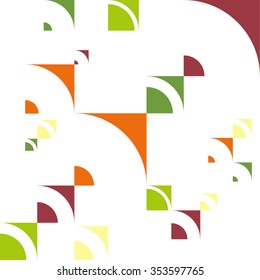 Seamless pattern. Colorful modern geometric abstract background template with designed ornament shapes. Vector abstraction beautiful illustration with place for your text. Poster, business card.
