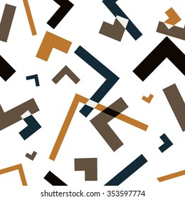 Seamless pattern. Colorful modern geometric abstract background template with designed ornament shapes. Vector abstraction beautiful illustration with place for your text. Poster, business card.
