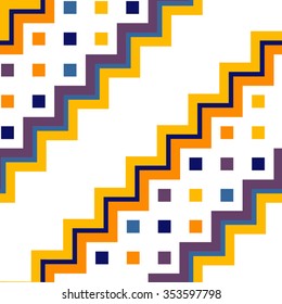 Seamless pattern. Colorful modern geometric abstract background template with designed ornament shapes. Vector abstraction beautiful illustration with place for your text. Poster, business card.
