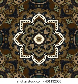 Seamless pattern for colorful Moroccan tiles. Can be used for wallpaper, textile, web page background, floor design
