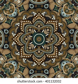 Seamless pattern for colorful Moroccan tiles. Can be used for wallpaper, textile, web page background, floor design