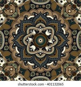 Seamless pattern for colorful Moroccan tiles. Can be used for wallpaper, textile, web page background, floor design