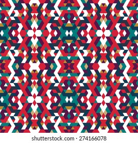 Seamless pattern  Colorful mosaic pattern. Colorful geometric background.